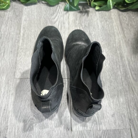 Sorel Cate Chelsea NL3712-010 Women's Black Leather Pull-on Ankle Bootie 7 - Picture 6 of 9